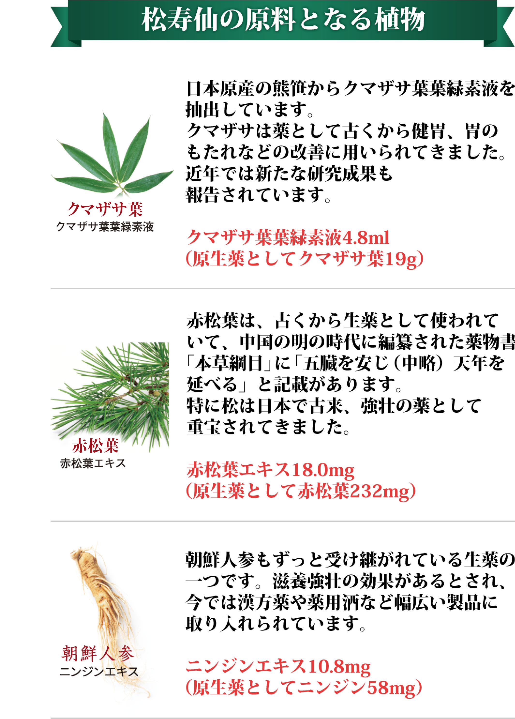 松寿仙の原料となる植物